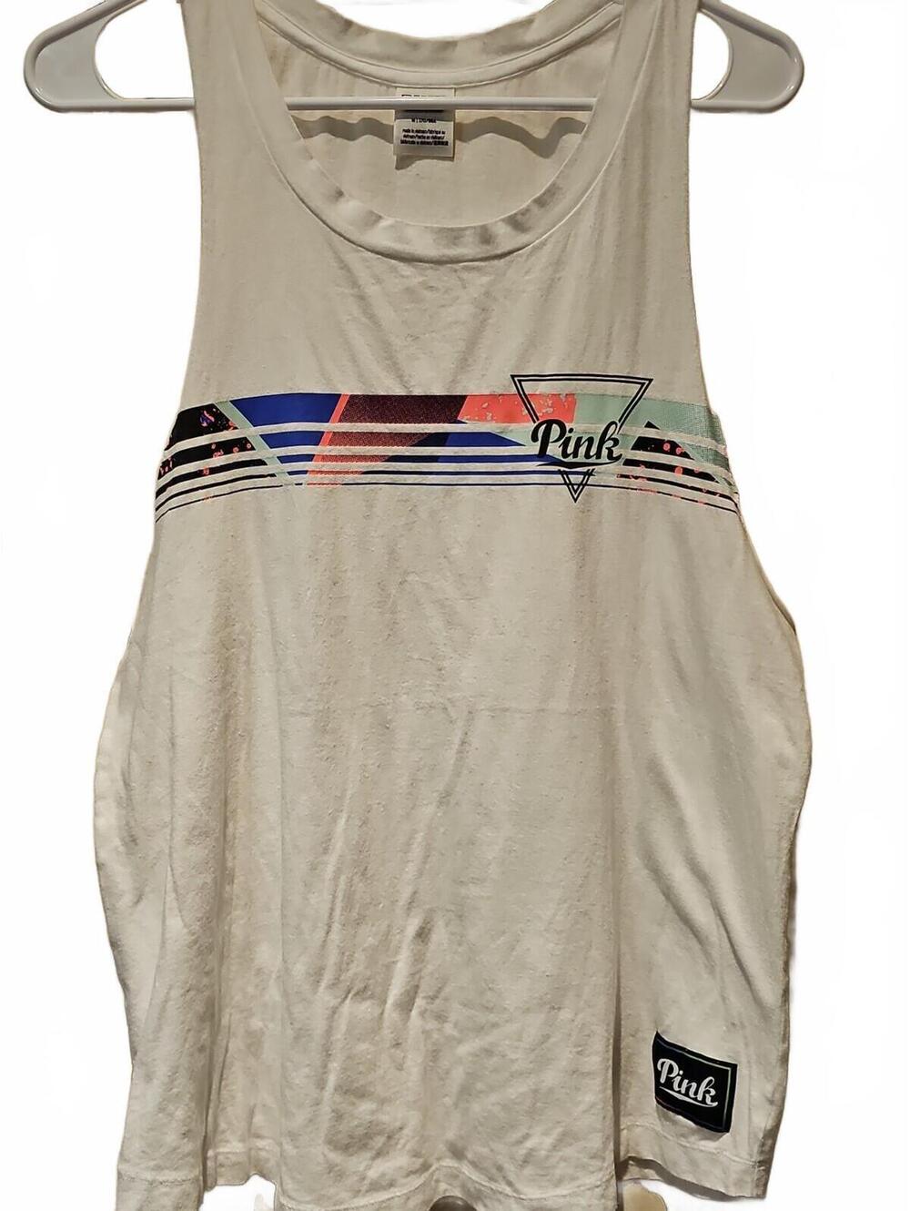 Victorias Secret Pink Size Medium Muscle Tank Workout Active Top